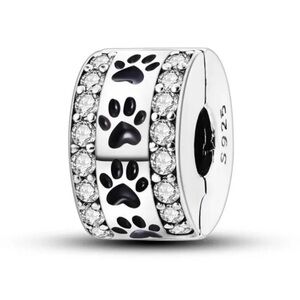 NEW S925 Paw Print Pandora Style Charm Spacer